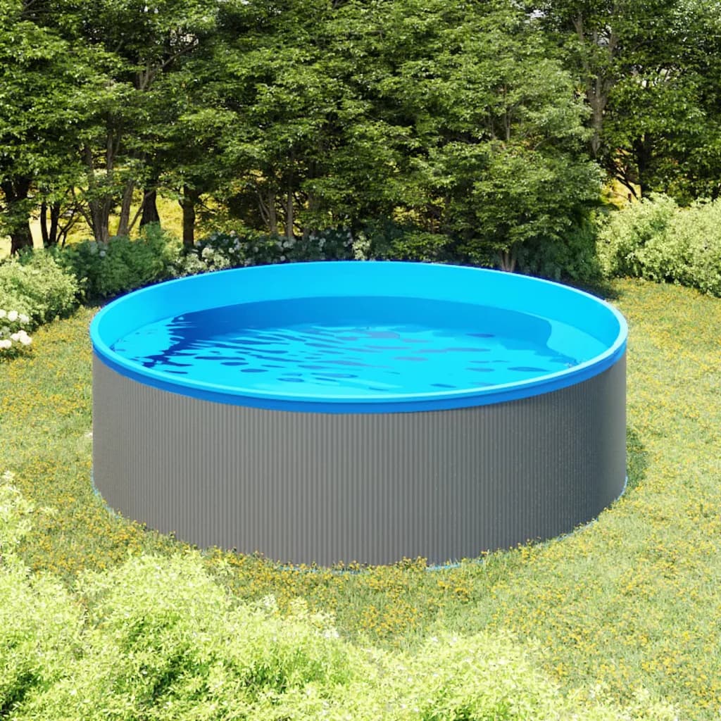 Paddling pool 350x90 cm gray
