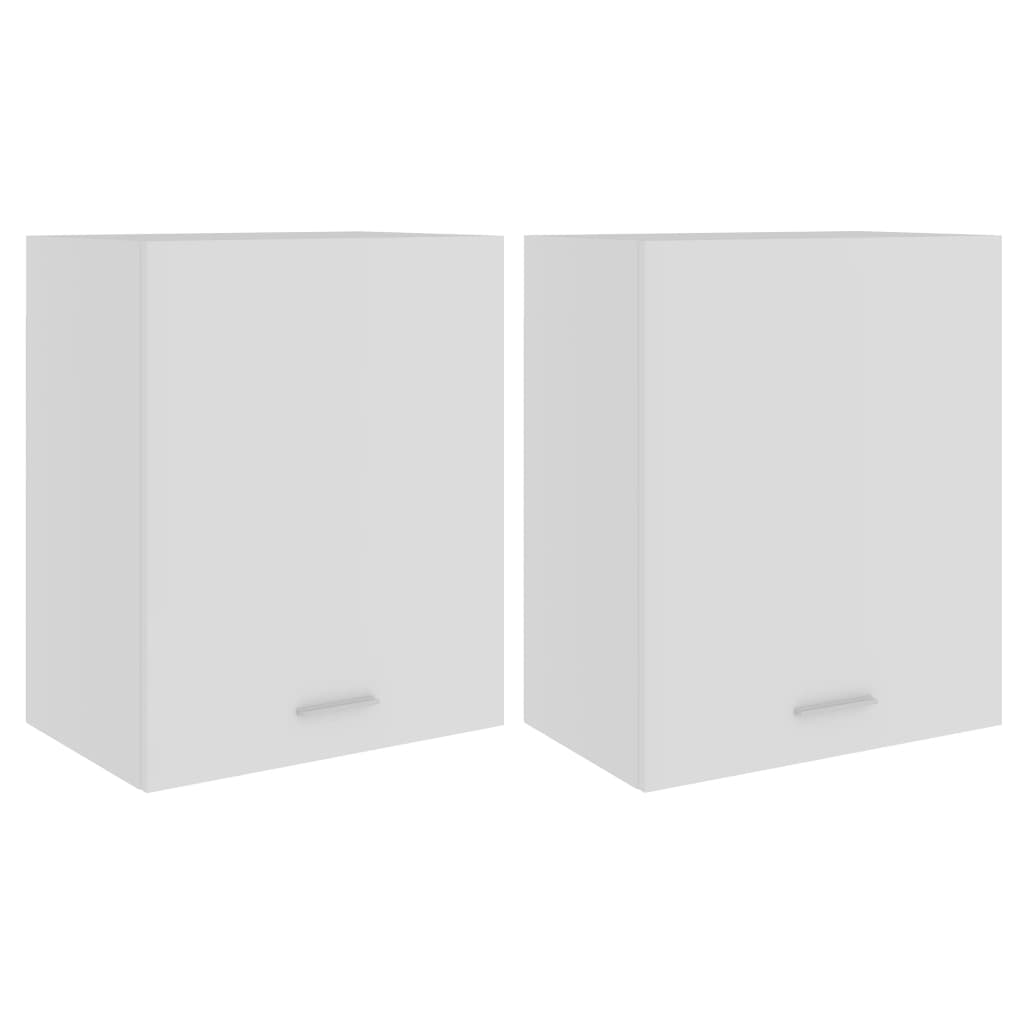 Wall cabinets 2 pcs. White 50x31x60 cm wood material