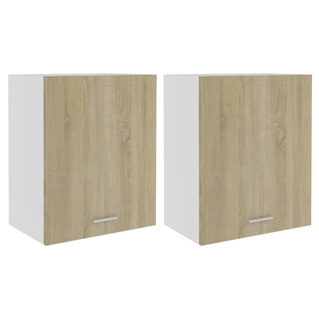 Wall cabinets 2 pcs. Sonoma oak 50x31x60 cm wood material