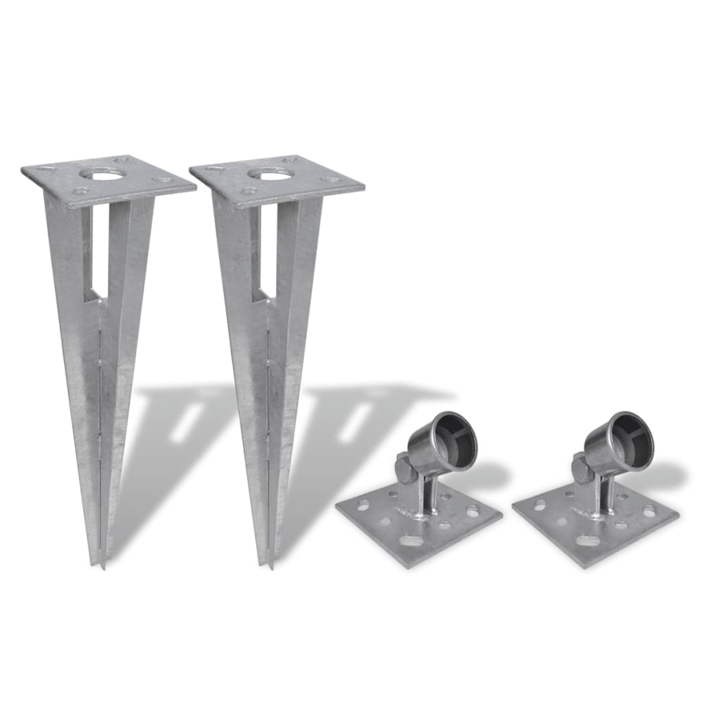 Ground anchor and strut plate 4 pieces steel