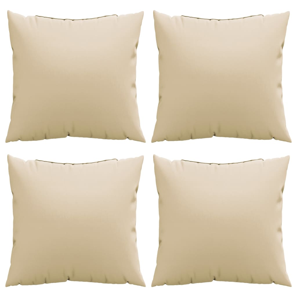 Decorative cushions 4 pcs. Beige 40x40 cm fabric