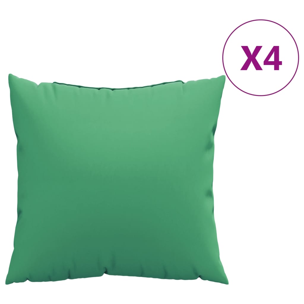 Decorative cushions 4 pcs. Green 40x40 cm fabric
