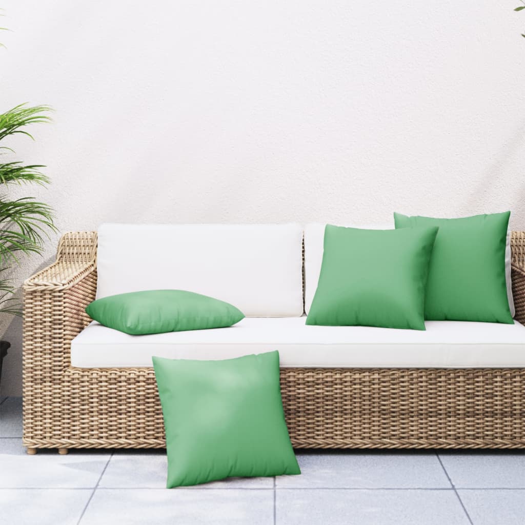 Decorative cushions 4 pcs. Green 40x40 cm fabric