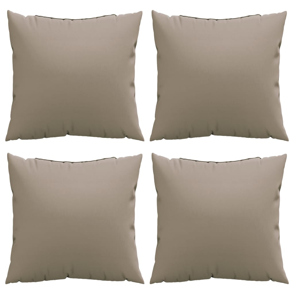Decorative cushions 4 pcs. Taupe 40x40 cm fabric