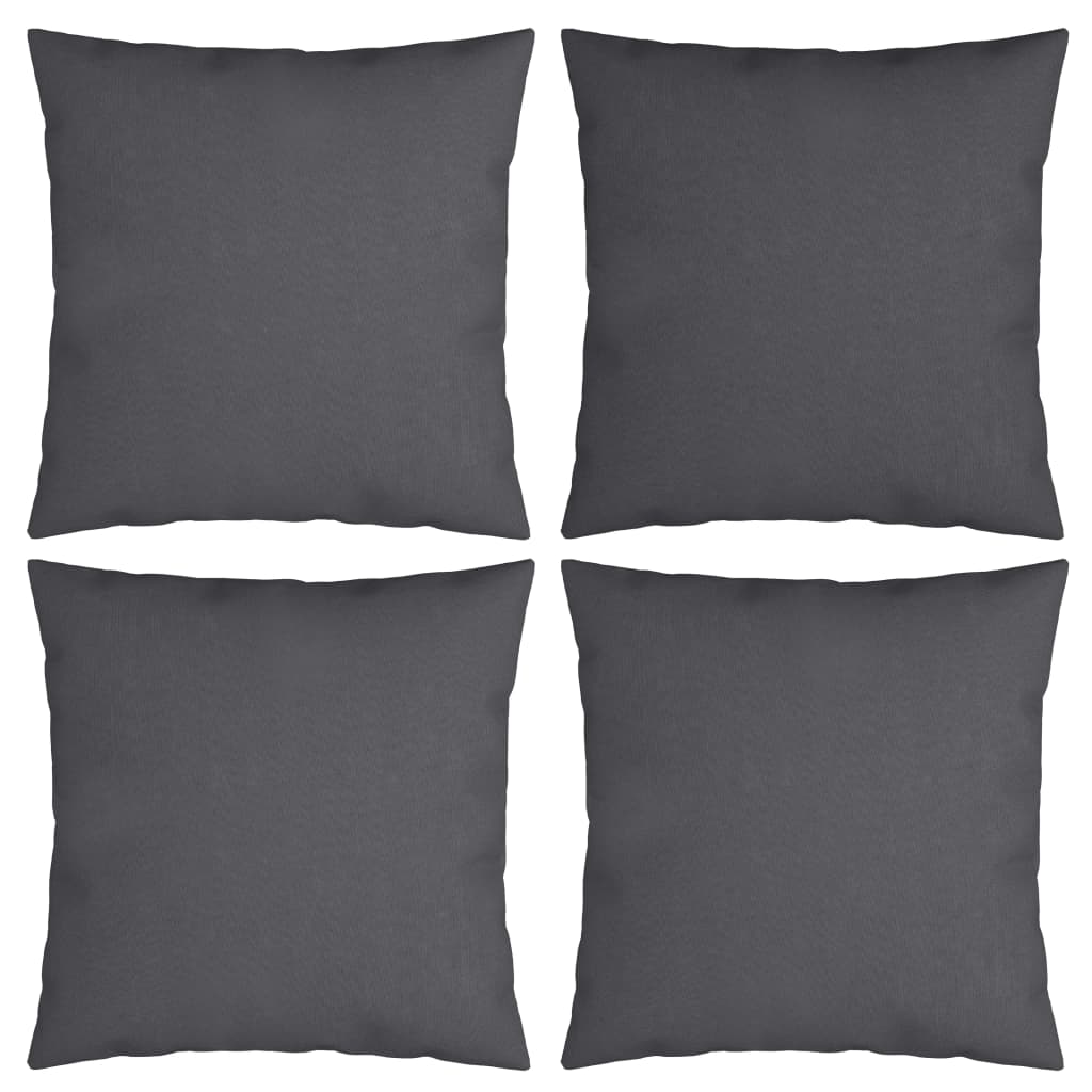 Sofa cushions 4 pcs. anthracite 60x60 cm fabric
