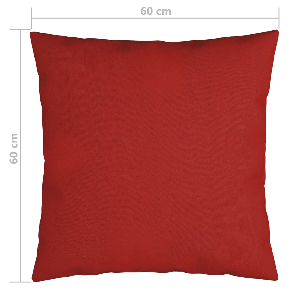 Sofa cushions 4 pcs. Red 60x60 cm fabric