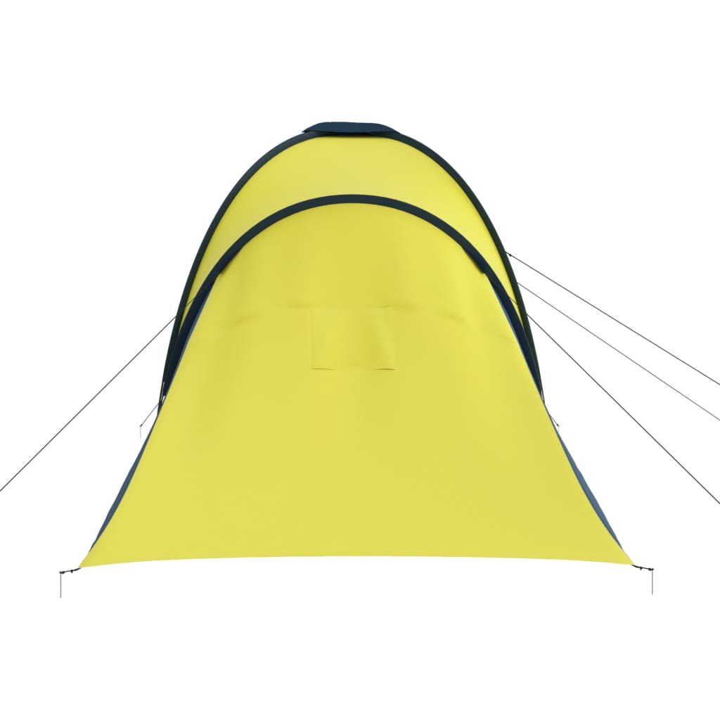 Camping tent 6 people blue and yellow