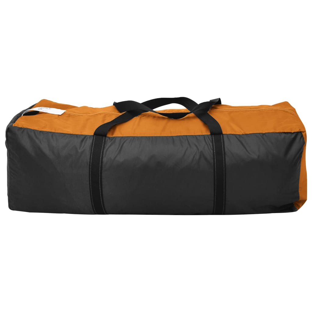 Camping tent 6 people gray and orange