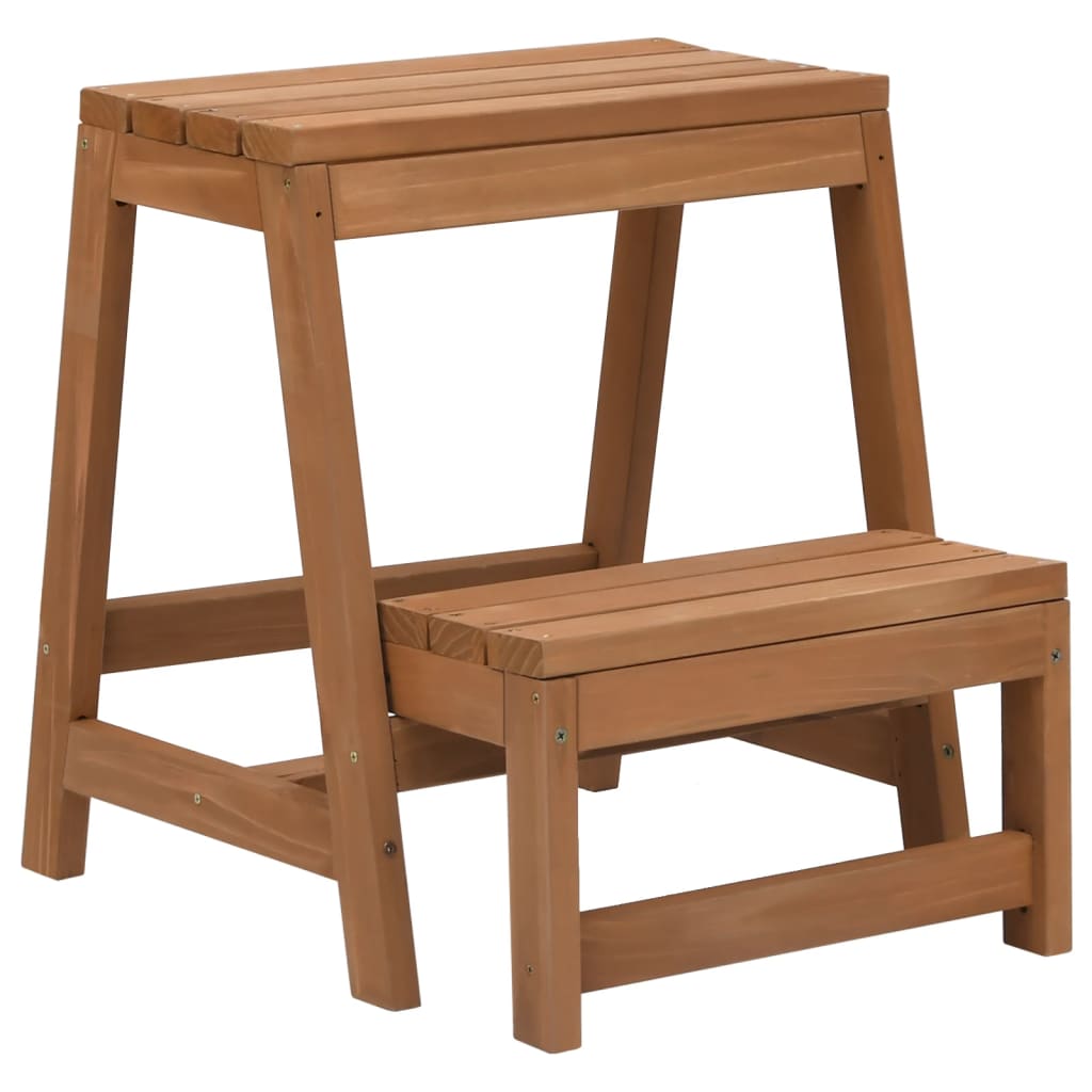 Folding step stool made of solid fir wood