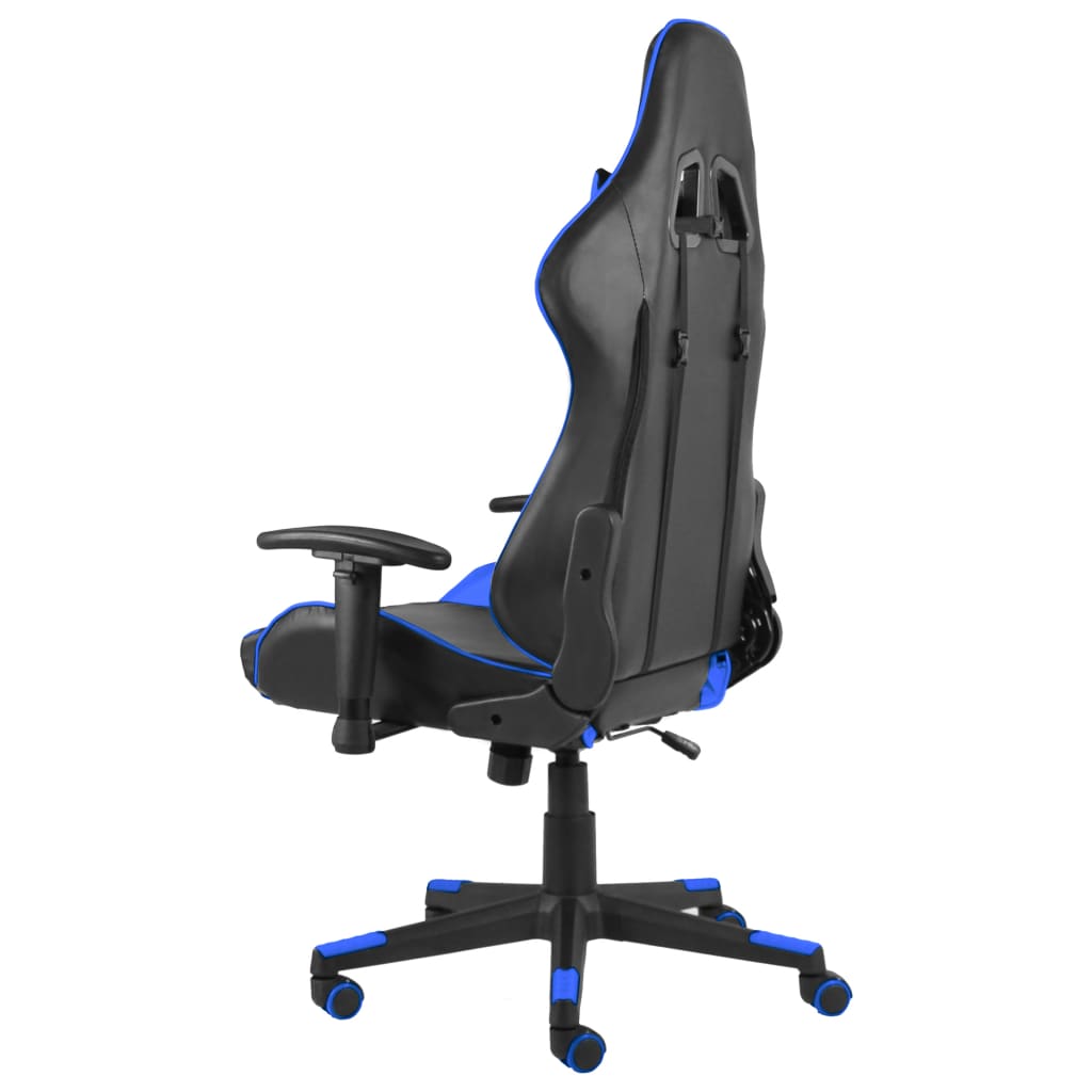Gaming chair swivel blue PVC