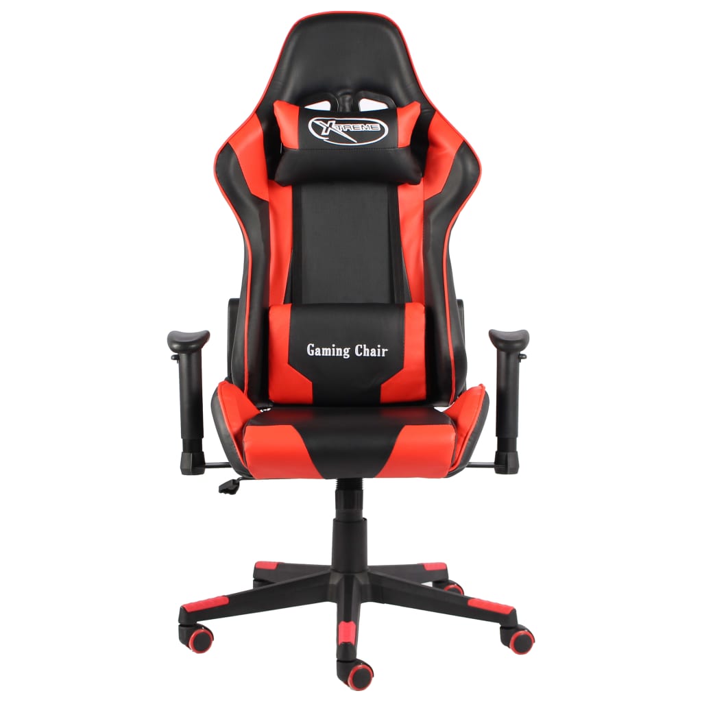 Gaming chair swivel red PVC