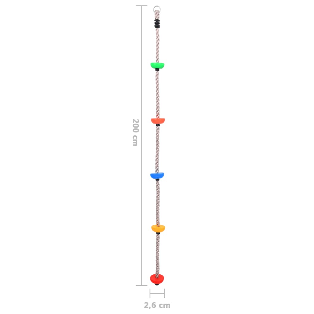 Kletterseil mit Fußtritten 200 cm