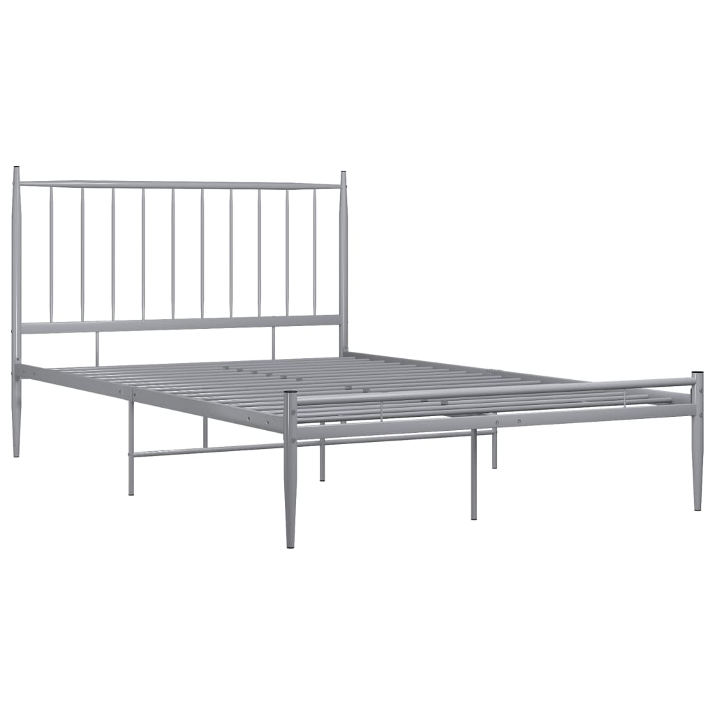 Bed Gray Metal 120x200 cm