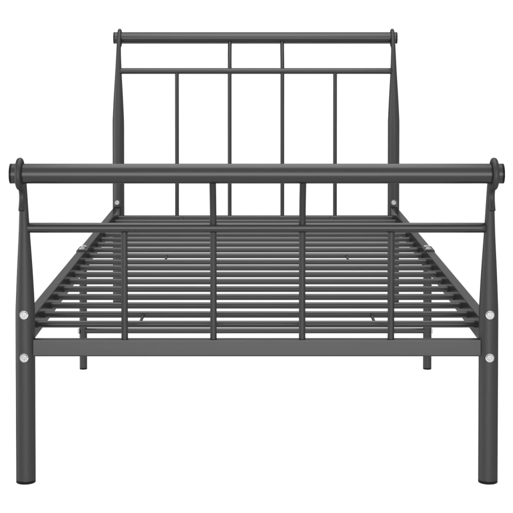 Bed frame black metal 90x200 cm