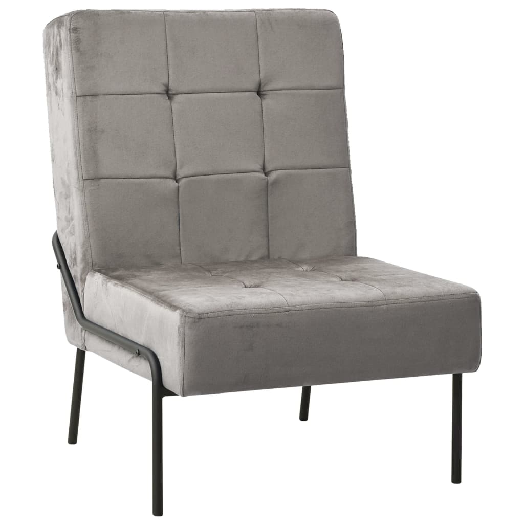 Relaxation chair 65x79x87 cm light gray velvet