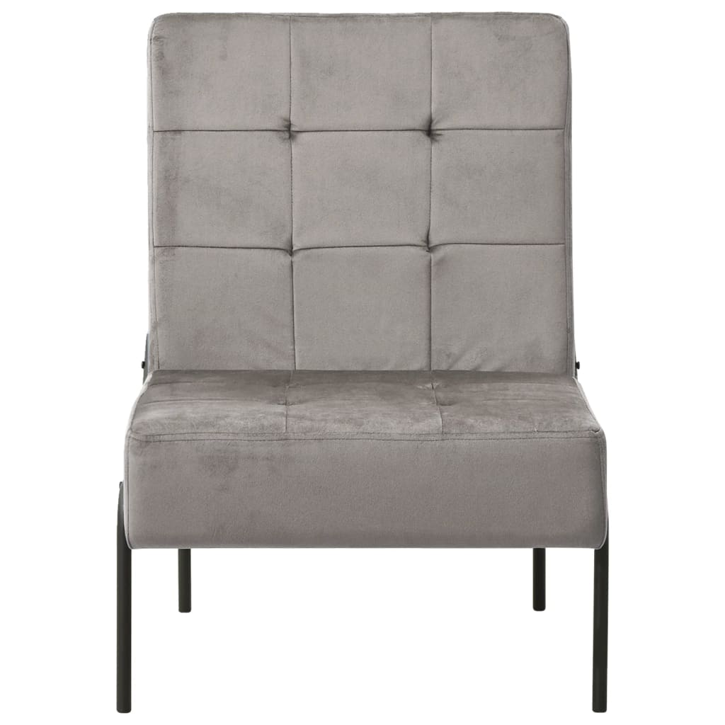 Relaxation chair 65x79x87 cm light gray velvet