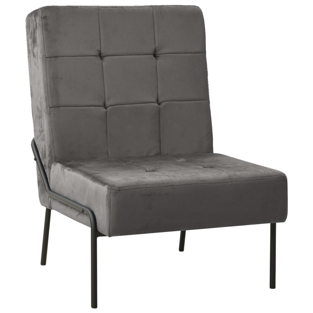 Relaxation chair 65x79x87 cm dark gray velvet