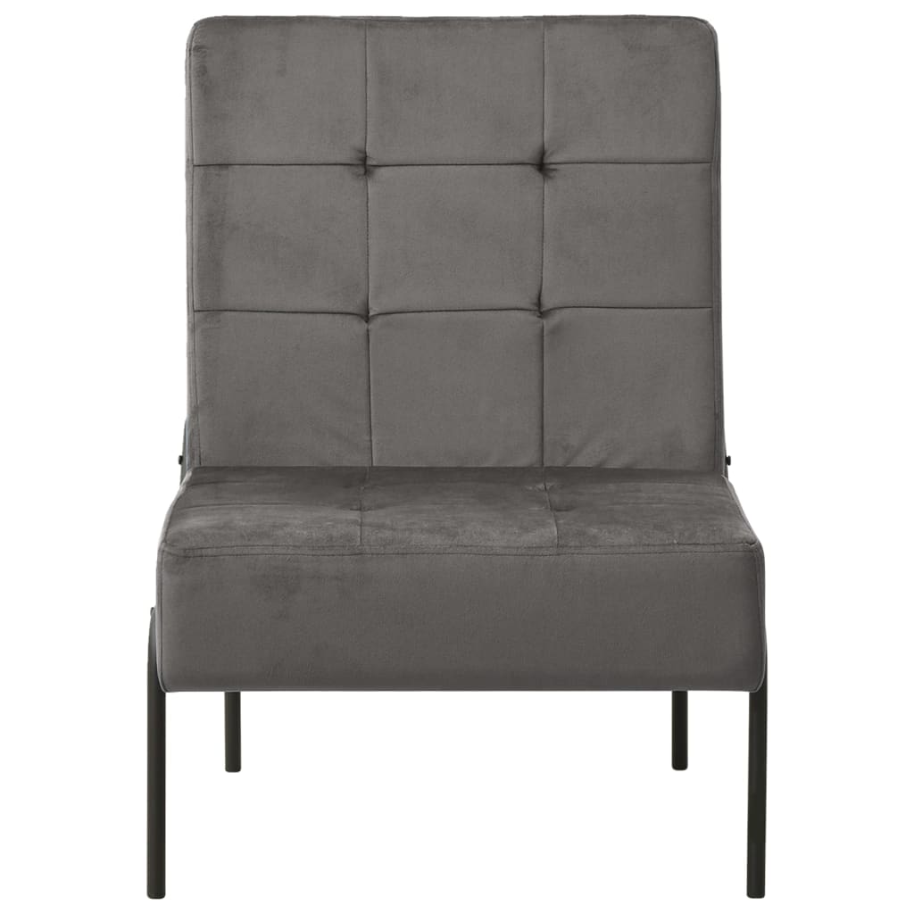 Relaxation chair 65x79x87 cm dark gray velvet