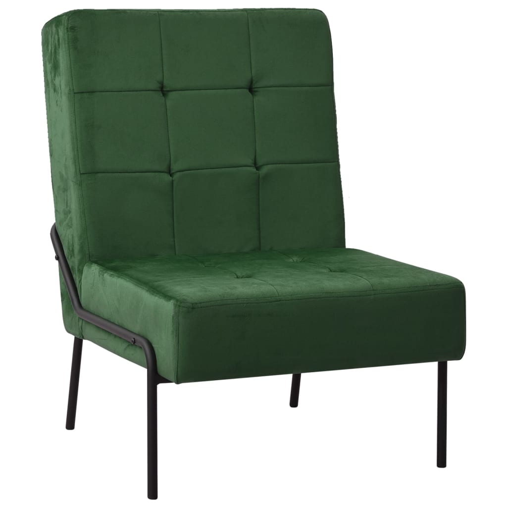 Relaxation chair 65x79x87 cm dark green velvet