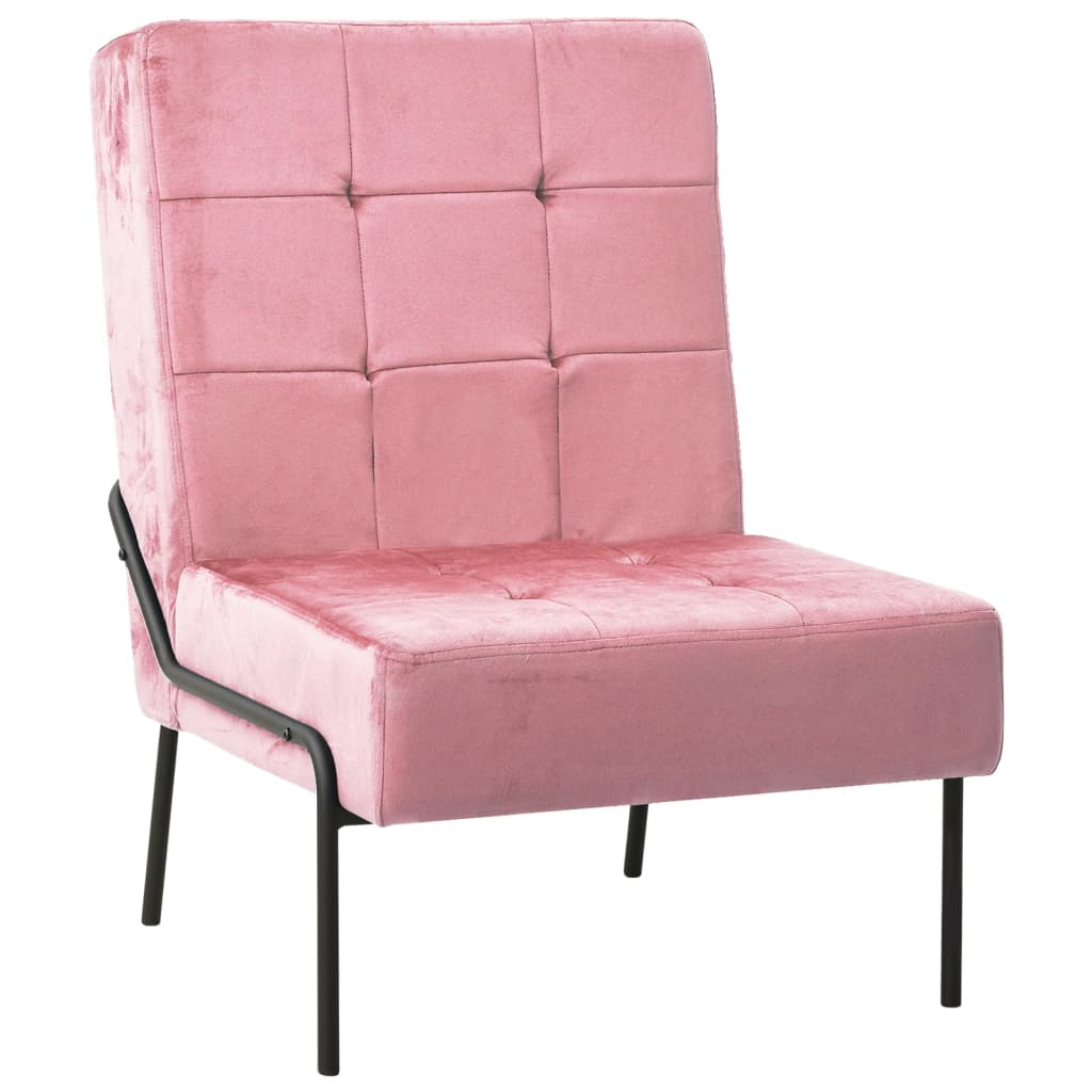 Relaxation chair 65x79x87 cm pink velvet
