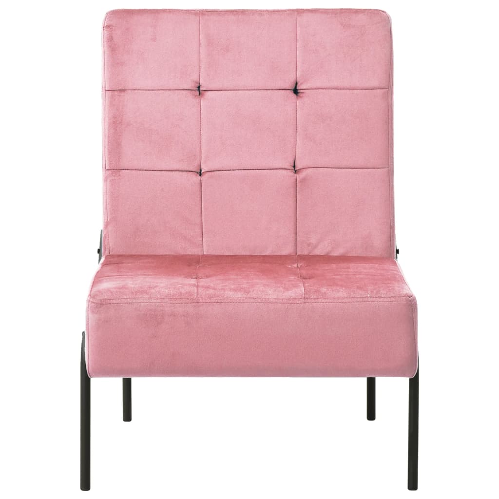 Relaxation chair 65x79x87 cm pink velvet