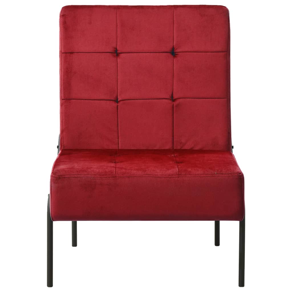 Relaxation chair 65x79x87 cm wine red velvet
