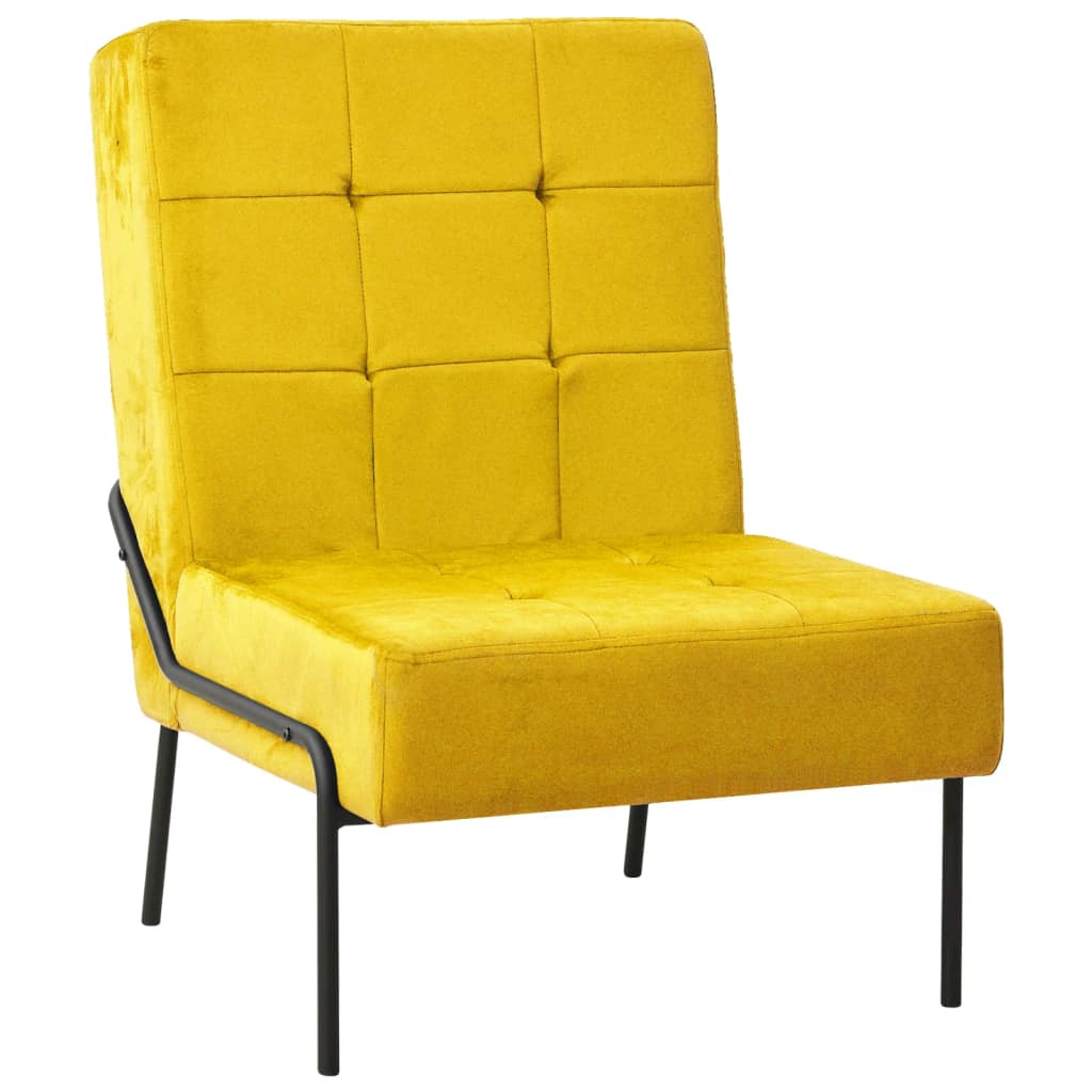 Relaxation chair 65x79x87 cm mustard yellow velvet