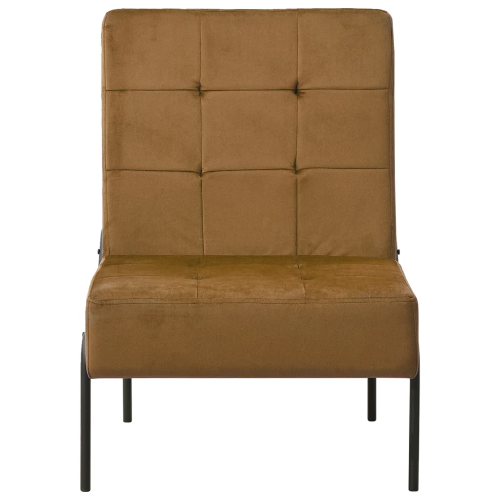 Relaxation chair 65x79x87 cm brown velvet