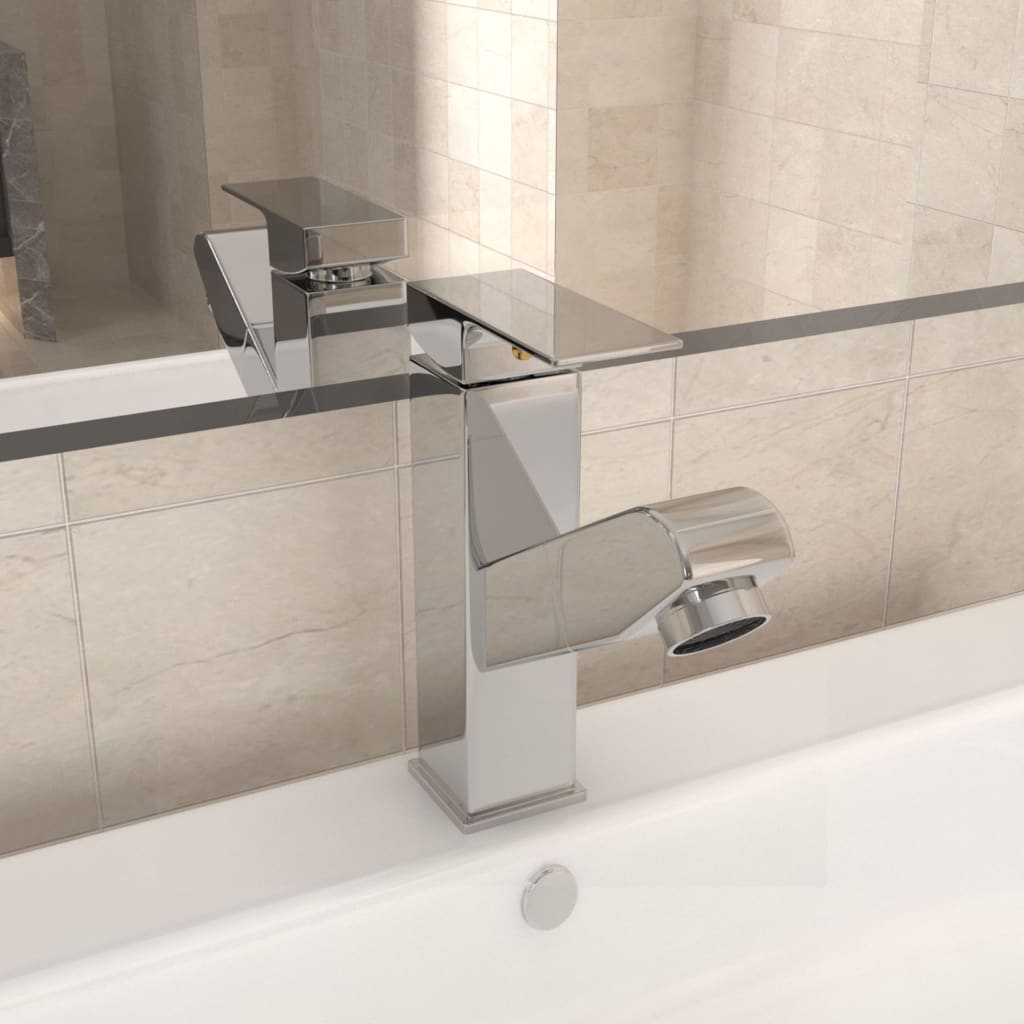 Washbasin tap with pull-out shower chrome-plated 157x172 mm