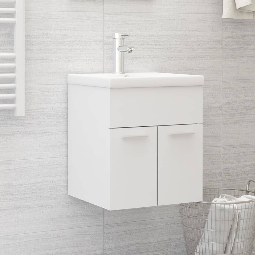 Washbasin cabinet white 41x38.5x46 cm made of wood