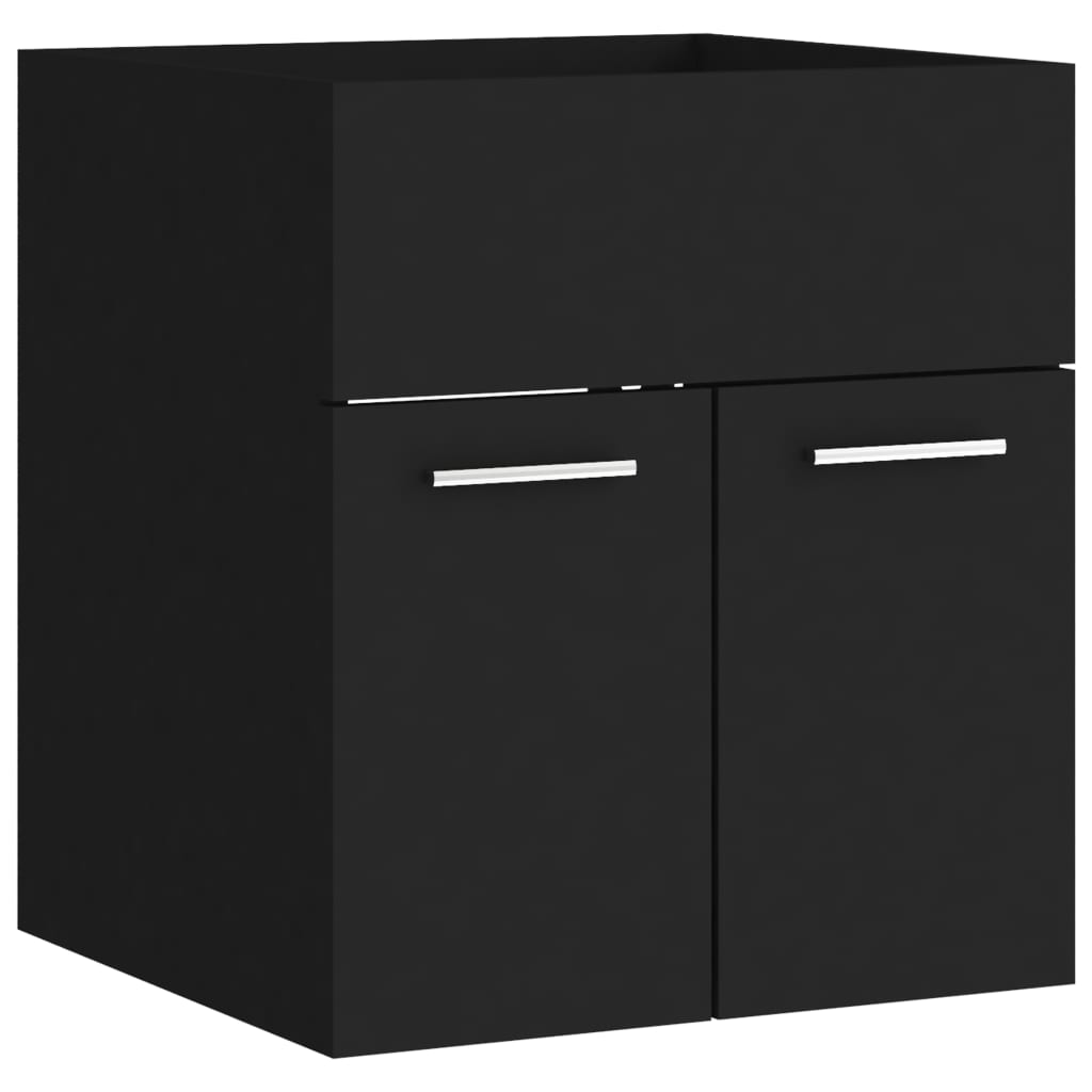 Sink base cabinet black 41x38.5x46 cm made of wood material