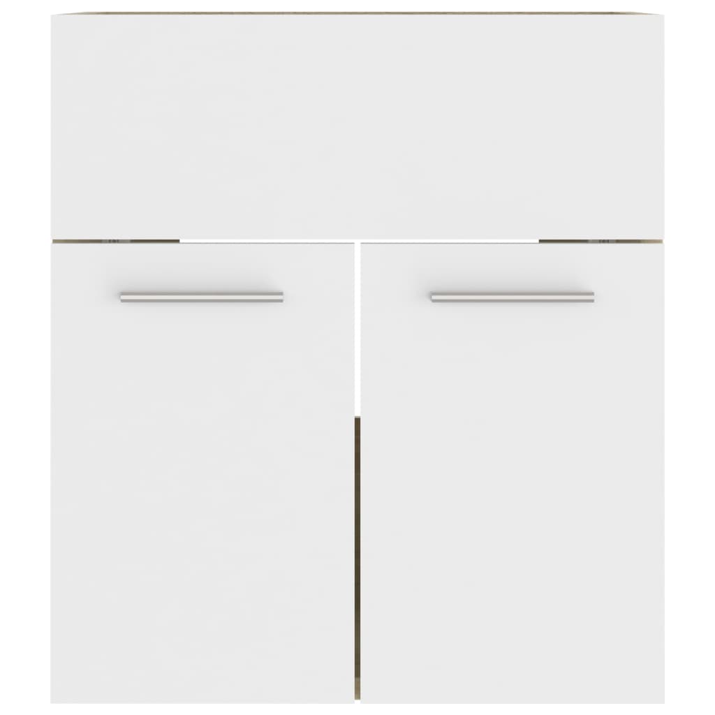 Washbasin cabinet white Sonoma oak 41x38.5x46 cm