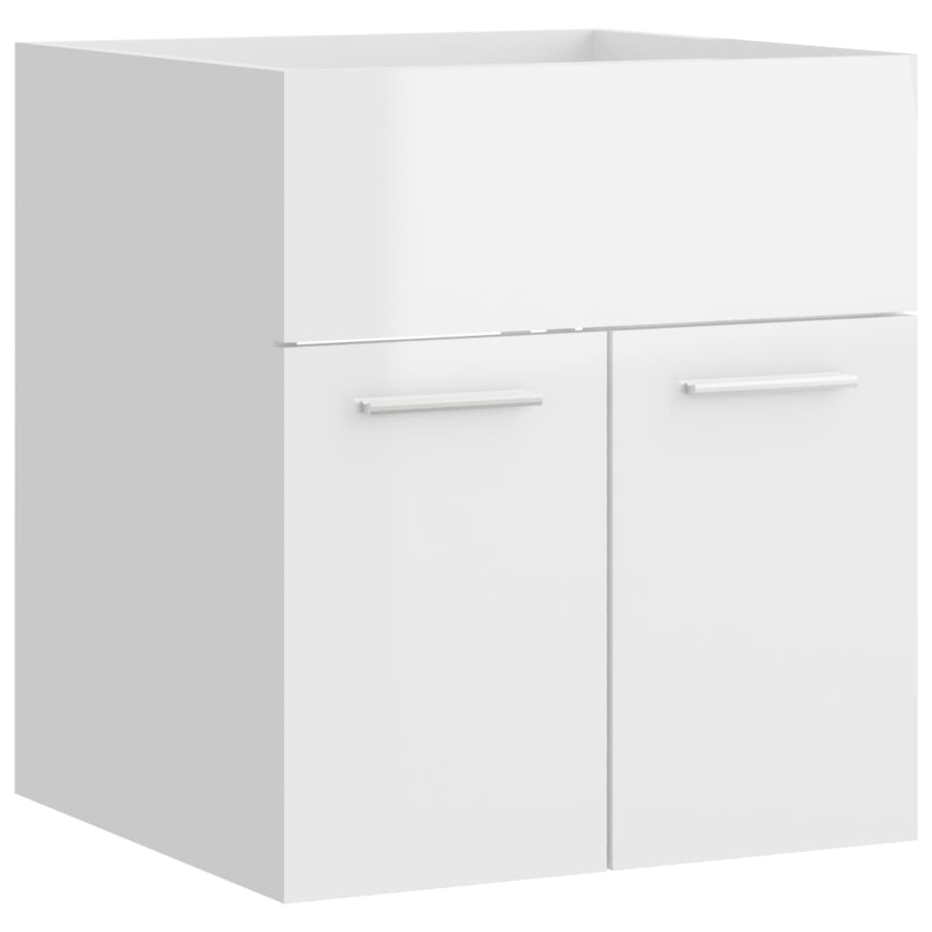 Sink base cabinet high-gloss white 41x38.5x46cm