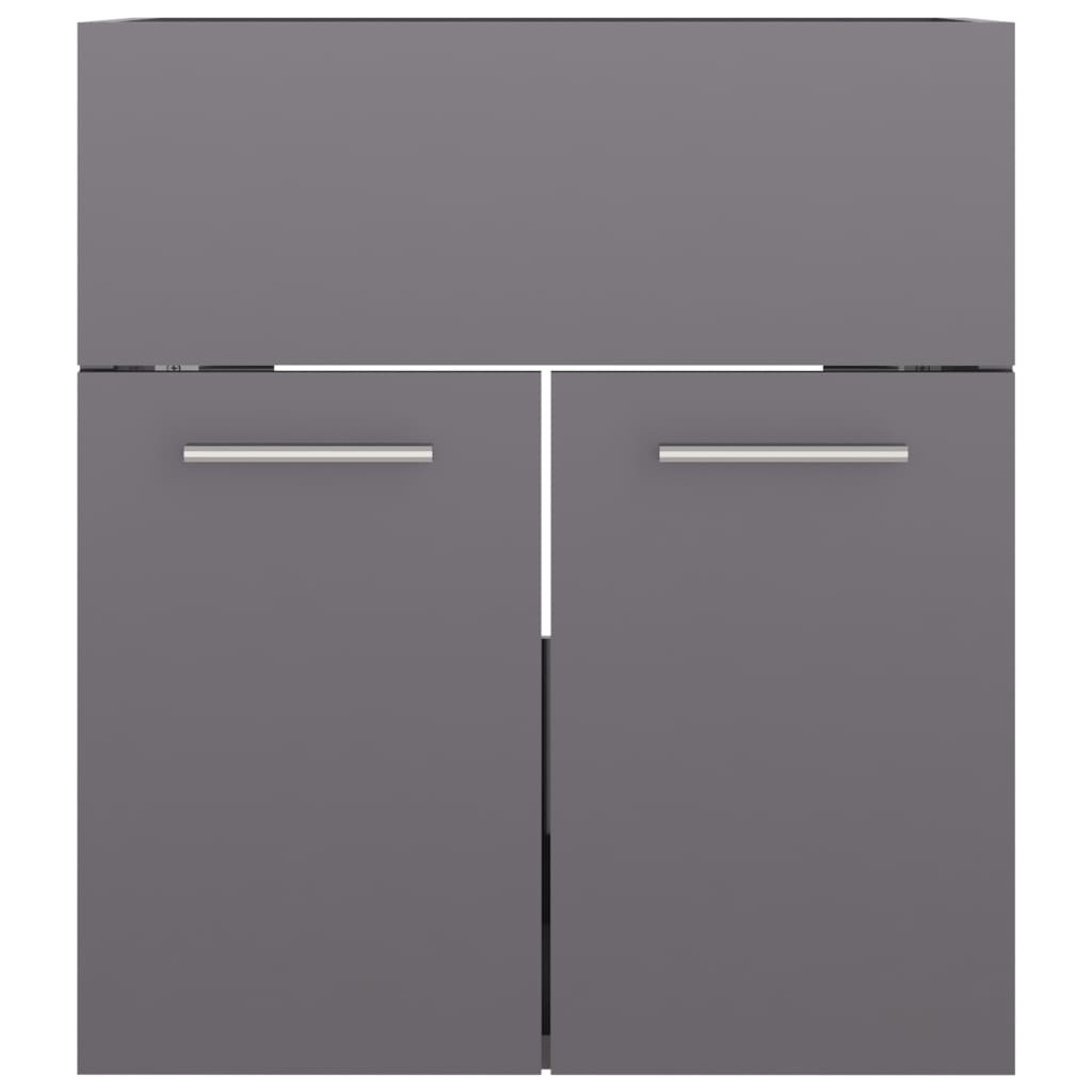 Sink base cabinet high-gloss gray 41x38.5x46cm