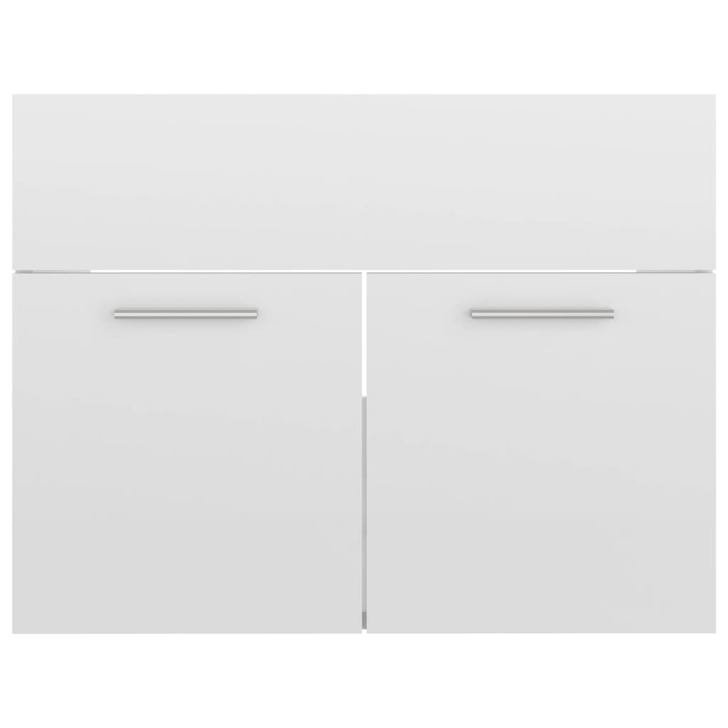 Waschbeckenunterschrank Hochglanz-Weiß 60x38,5x46cm