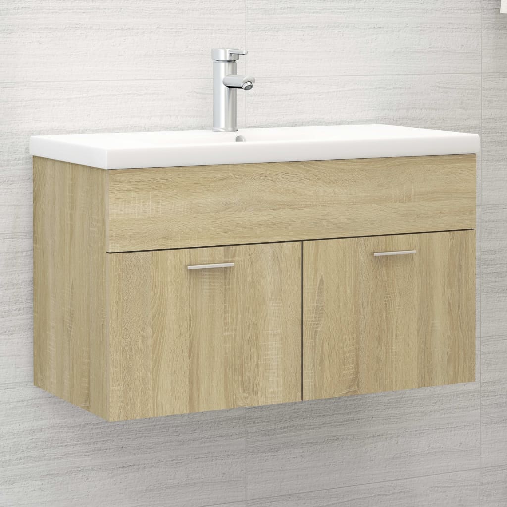 Washbasin cabinet Sonoma oak 80x38.5x46cm wood material