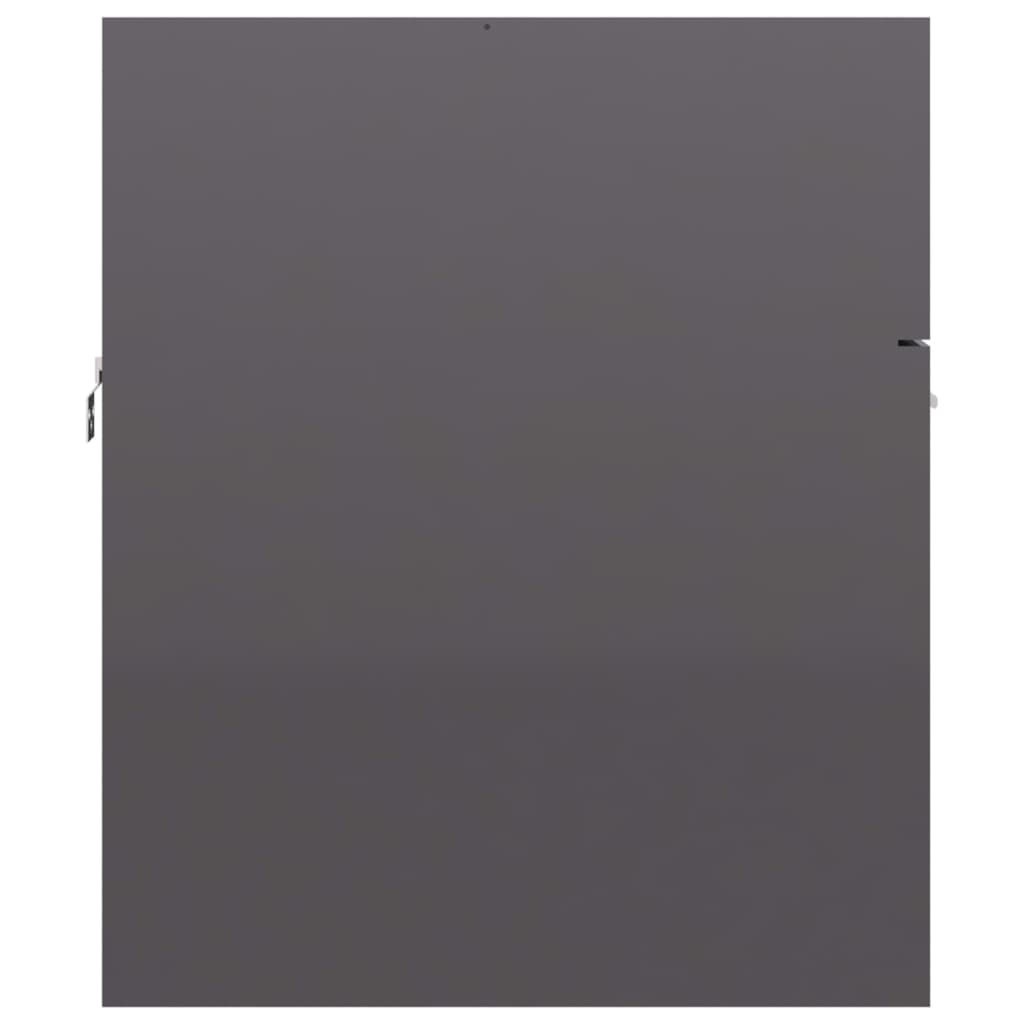 Waschbeckenunterschrank Hochglanz-Grau 80x38,5x46cm