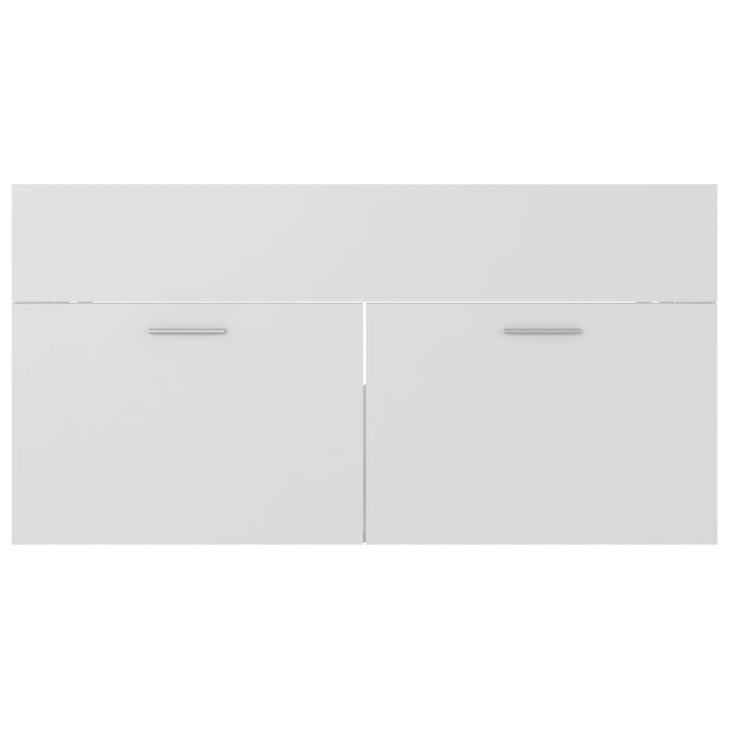 Waschbeckenunterschrank Weiß 90x38,5x46 cm Holzwerkstoff