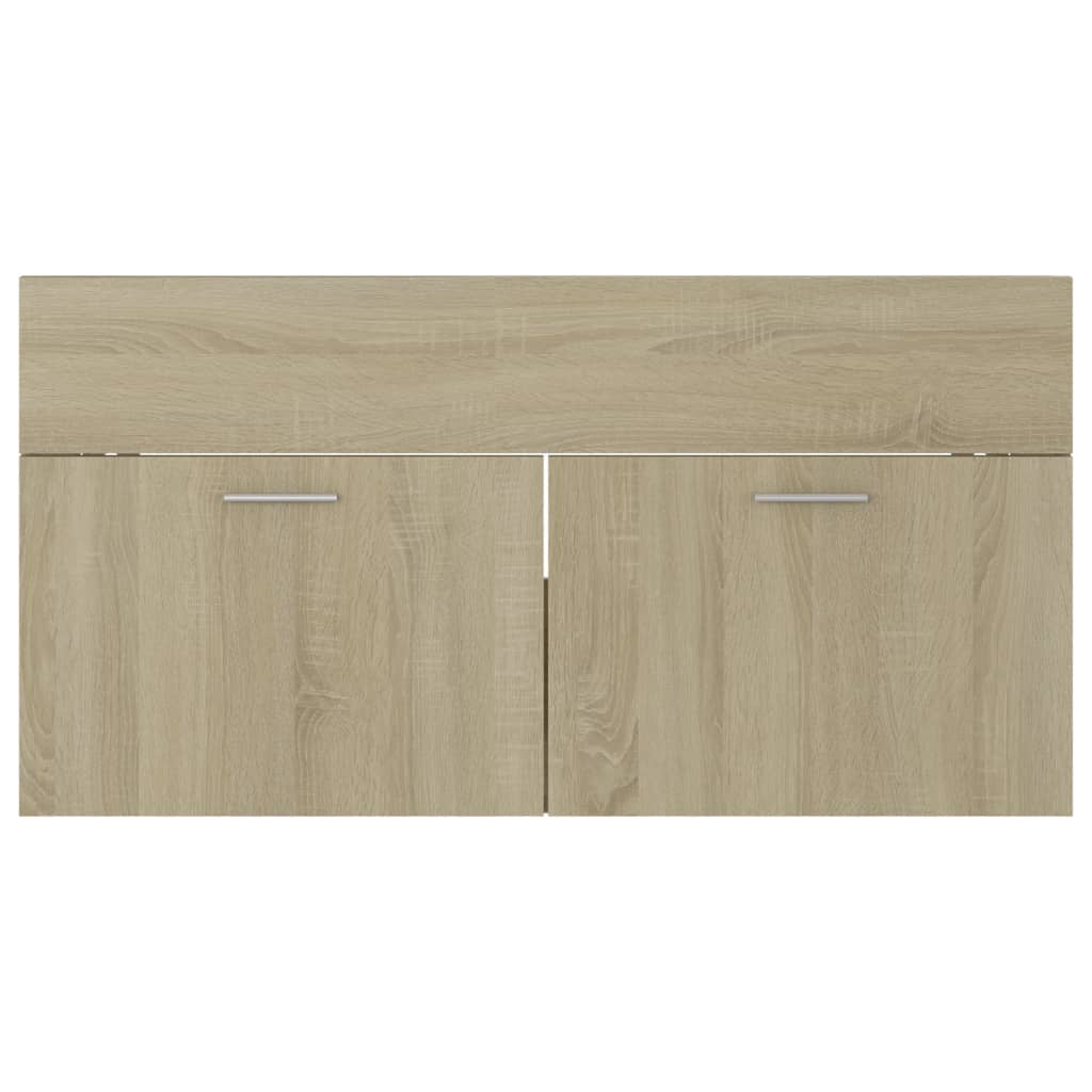 Washbasin cabinet Sonoma oak 90x38.5x46cm wood material