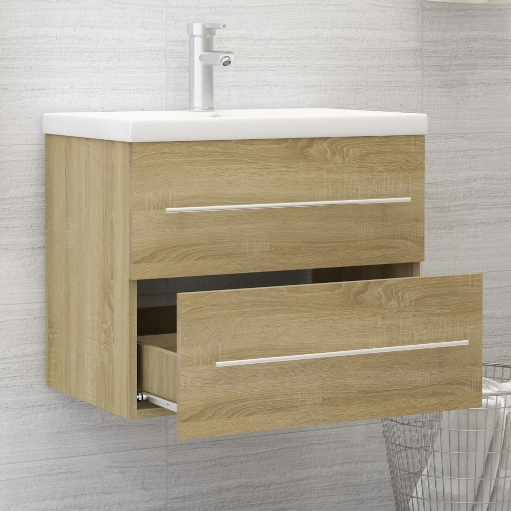 Washbasin cabinet Sonoma oak 60x38.5x48cm wood material