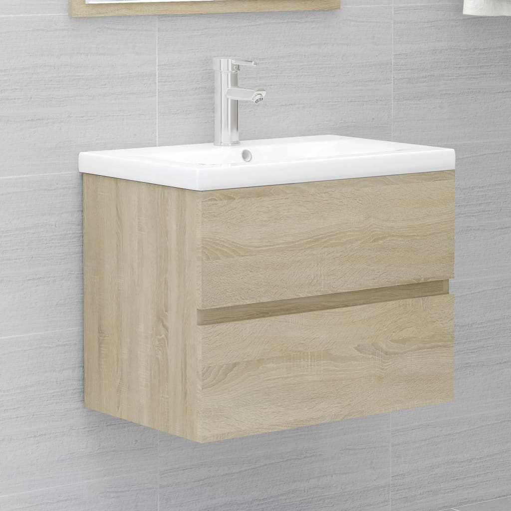 Sonoma oak washbasin cabinet 60x38.5x45cm wood material