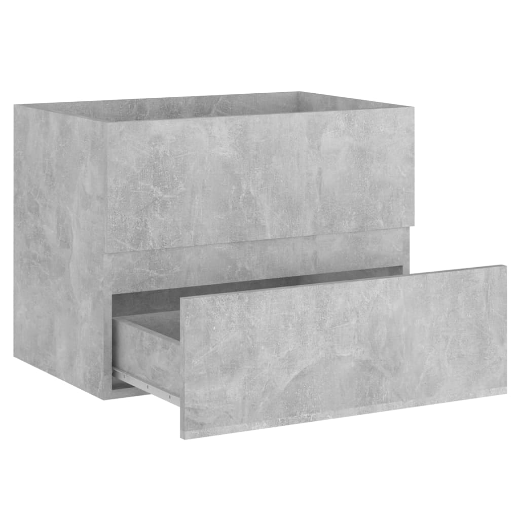 Sink base cabinet concrete gray 60x38.5x45 cm made of wood material