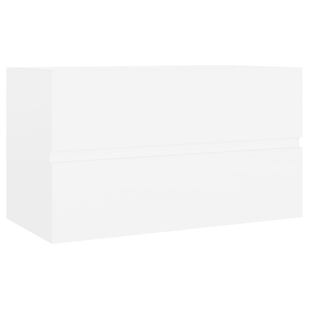 Washbasin cabinet white 80x38.5x45 cm made of wood