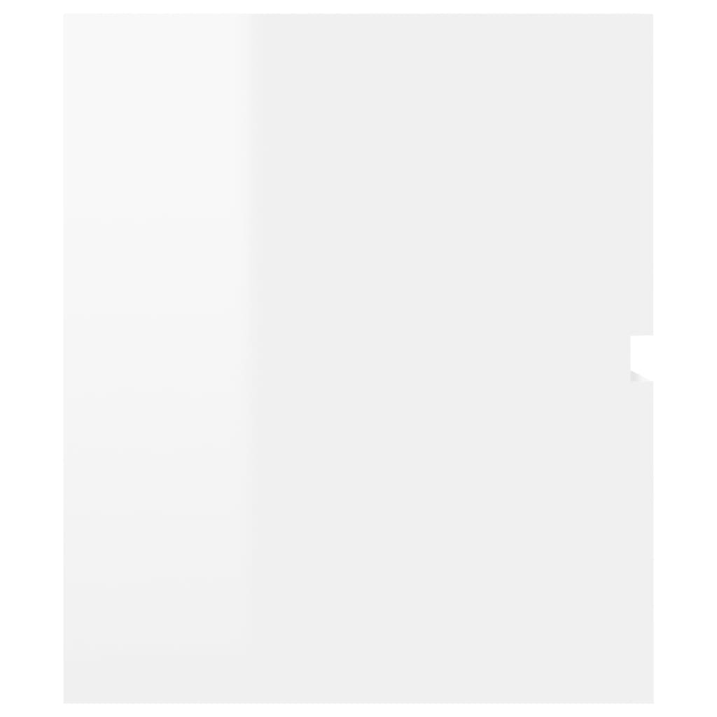 Waschbeckenunterschrank Hochglanz-Weiß 90x38,5x45 cm
