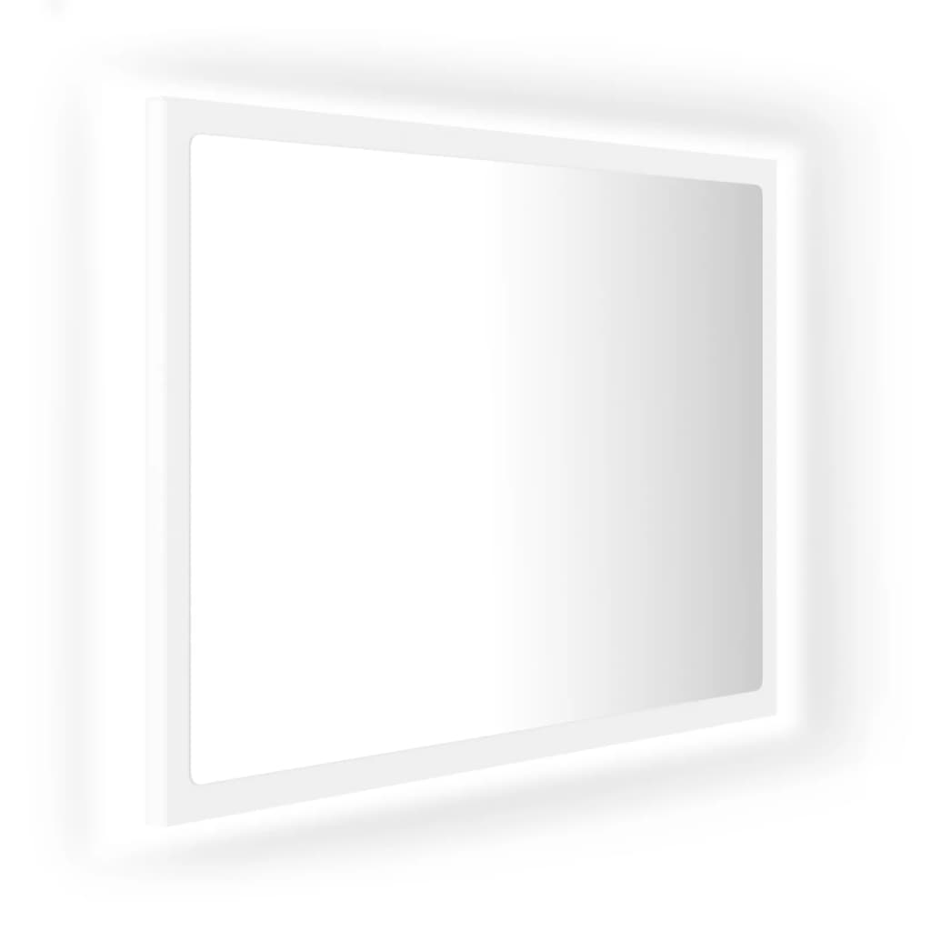 LED-Badspiegel Weiß 60x8,5x37 cm Acryl