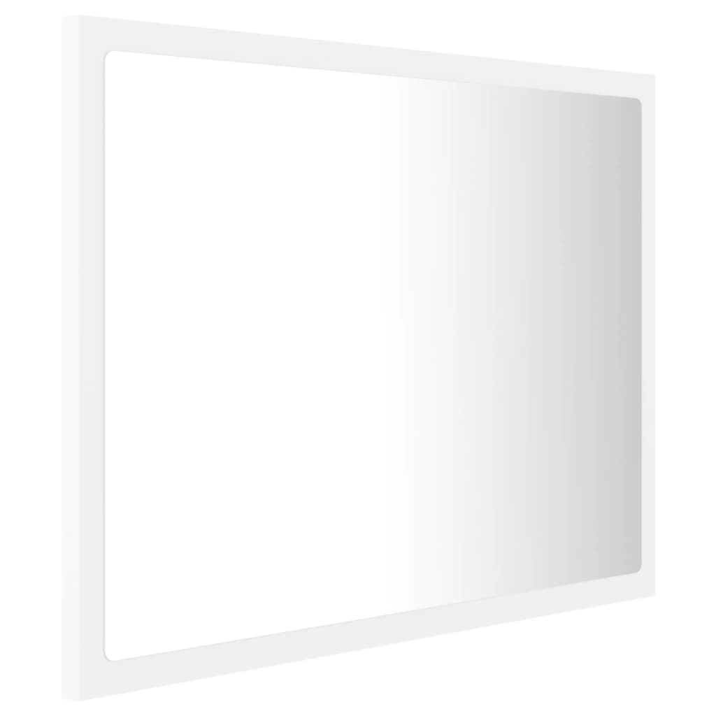 LED-Badspiegel Weiß 60x8,5x37 cm Acryl
