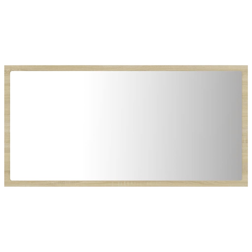 LED bathroom mirror Sonoma oak 80x8.5x37 cm acrylic