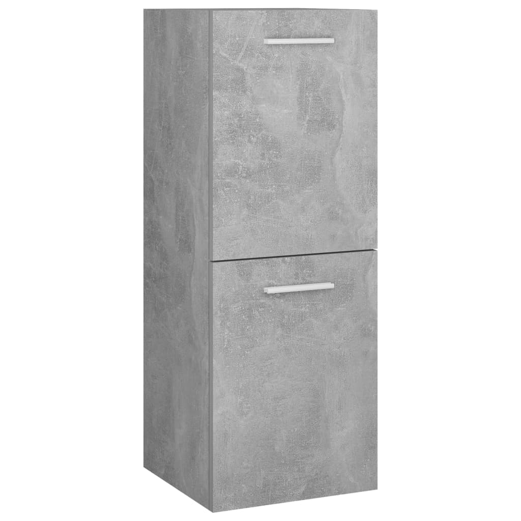 Bathroom cabinet concrete gray 30x30x80 cm made of wood