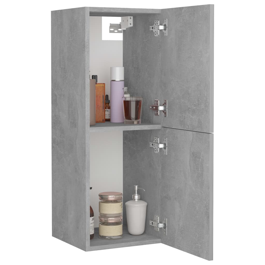 Bathroom cabinet concrete gray 30x30x80 cm made of wood