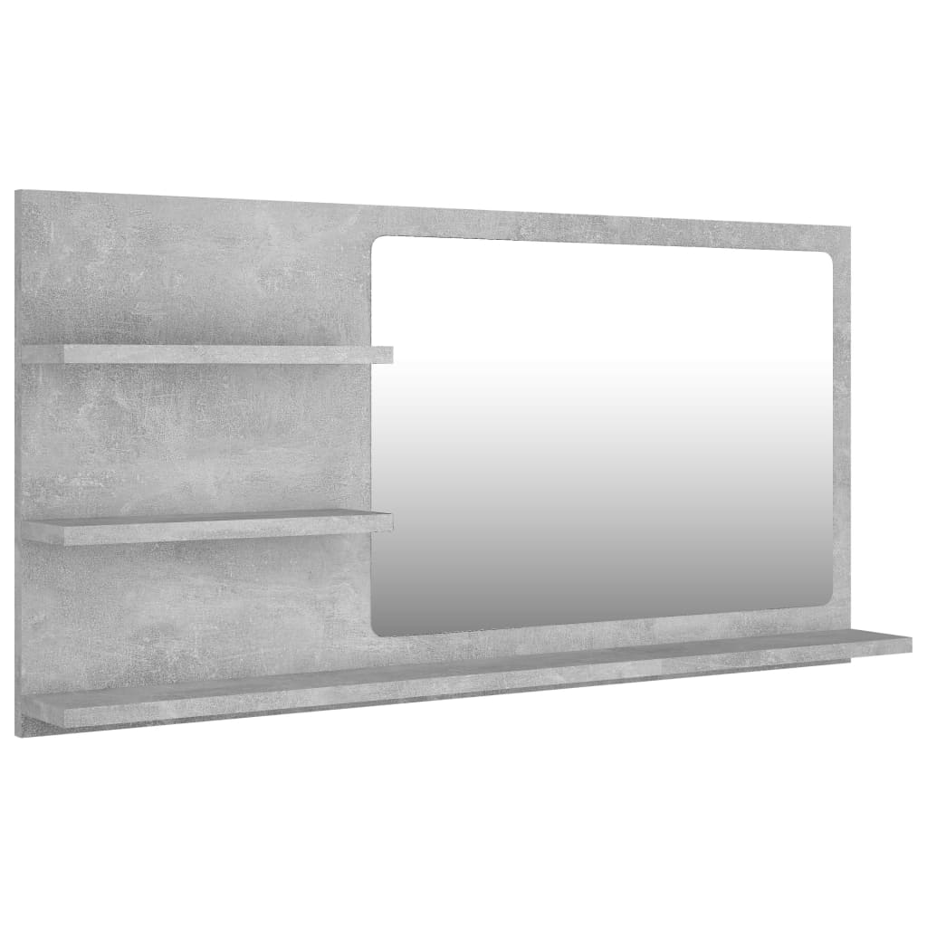 Bathroom mirror concrete gray 90x10.5x45 cm made of wood